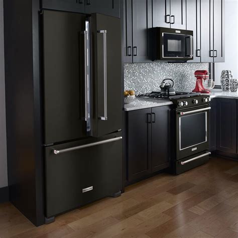 black cabinets with black stainless steel appliances|cabinet colors with black appliances.